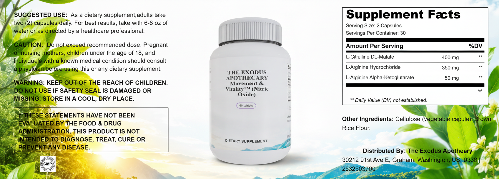 Nitric Oxide Vitality Pills image 1
